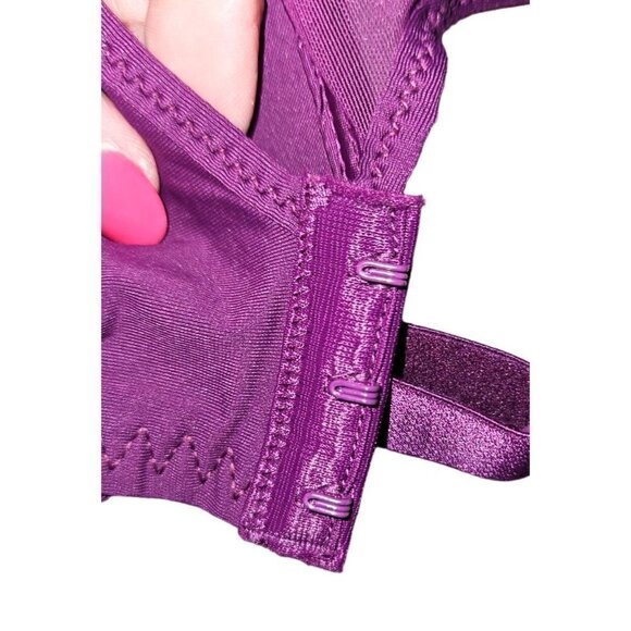 Bali Balconette Bra 36D Underwire One Smooth U Convertible Style 3439 Purple NEW - Picture 7 of 11